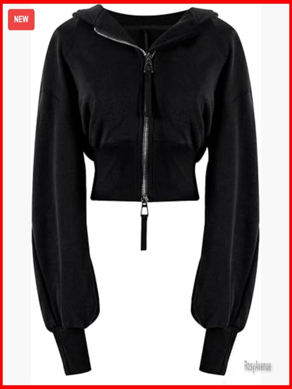 Cropped Zip Up Hoodie Long Sleeve Sweatshirt Workout Jacket Crop Top